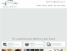 Tablet Screenshot of farmaciagoretti.com